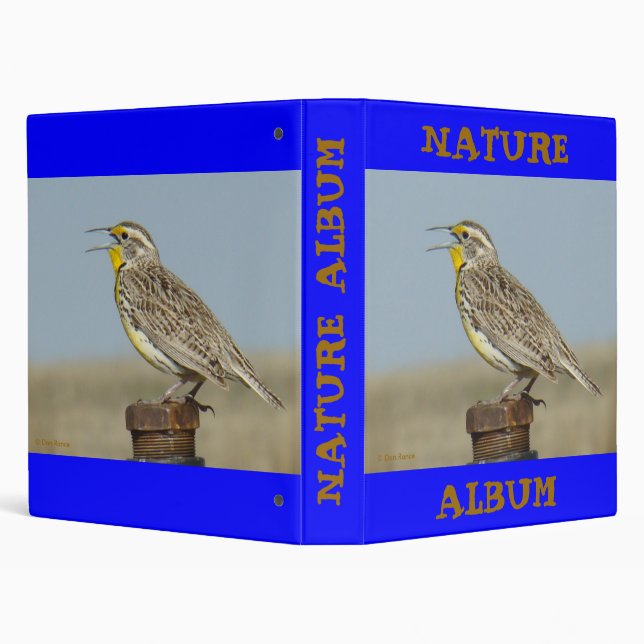 B6 Western Meadow Lark 3 Ring Binder (Background)