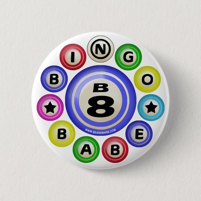 B8 Bingo Babe Pinback Button (Front)