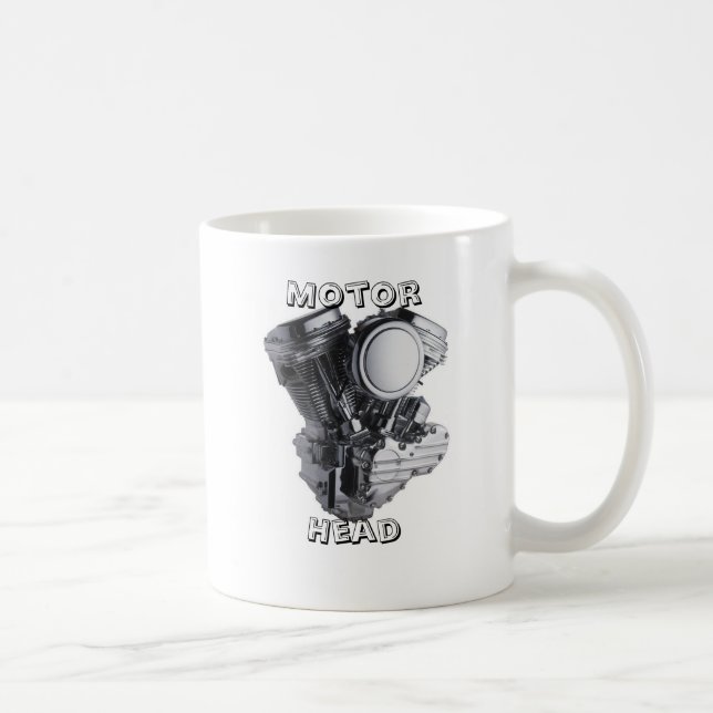 b9_3  panhead motor, Motor, Head Coffee Mug (Right)