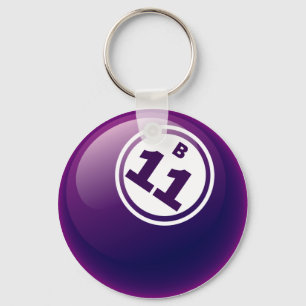 B 11 BINGO BALL KEYCHAIN