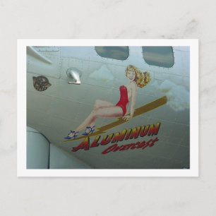 B-17 "Aluminum Overcast" Nose Art Postcard