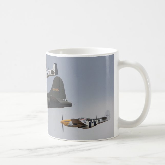 b-17 and p-51 mustangs coffee mug (Right)
