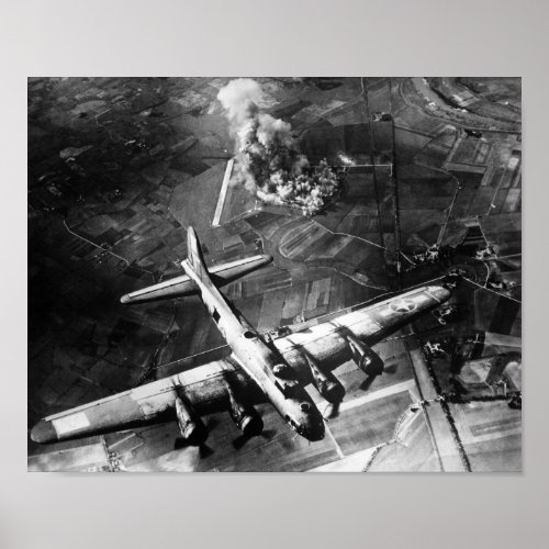 B_17 Bomber Over Germany _ 1943 Poster