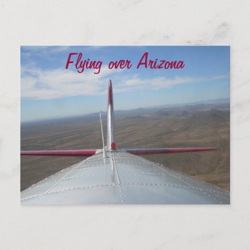 B_17 Bomber over Phoenix AZ Postcard