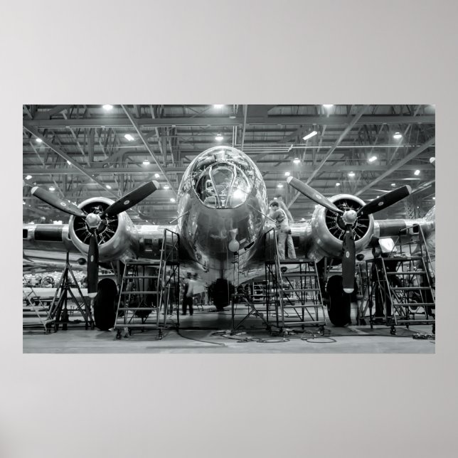B 17 F Flying Fortress Heavy Bomber - 1942 Poster (Front)