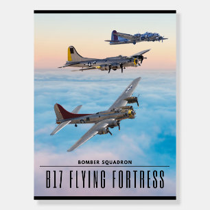 B-17 Flying FORTRESS BOMBER SQUADRON Foam Board