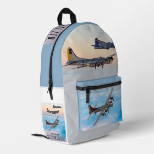 B-17 Flying FORTRESS BOMBER SQUADRON Printed Backpack