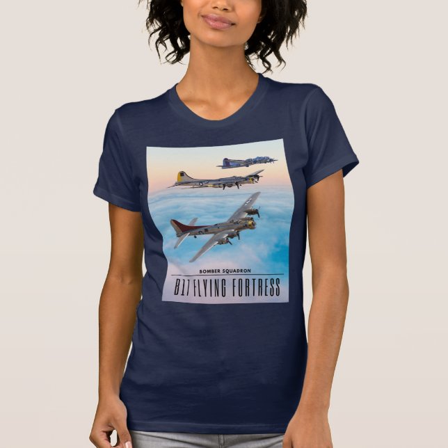 B-17 Flying FORTRESS BOMBER SQUADRON T-Shirt (Front)