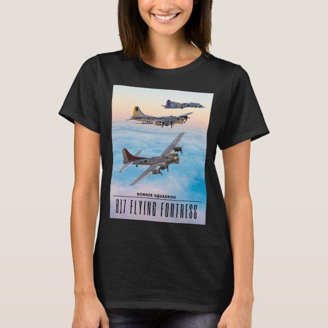 B-17 Flying FORTRESS BOMBER SQUADRON T-Shirt (Front)