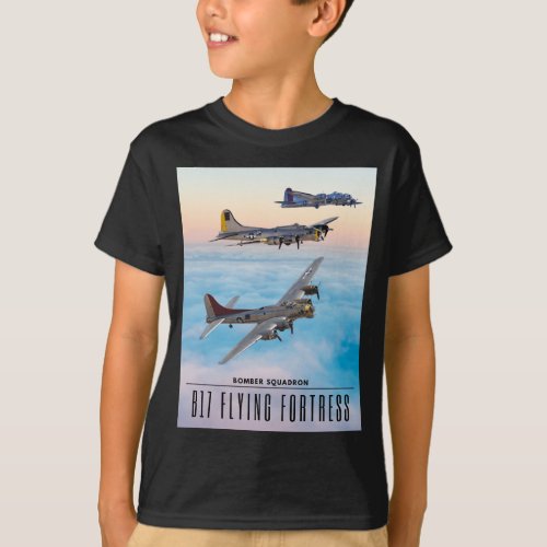B_17 Flying FORTRESS BOMBER SQUADRON T_Shirt