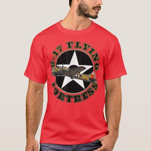 B_17 Flying Fortress Heavy Bomber Air Shows Plane  T_Shirt