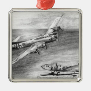 (B-17) Flying Fortress Metal Ornament