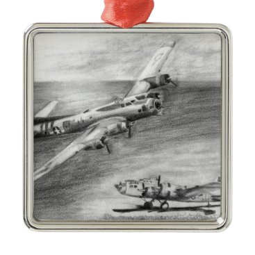 (B-17) Flying Fortress Metal Ornament (B-17) Flying Fortress Metal Ornament