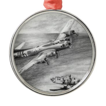 (B-17) Flying Fortress Metal Ornament (B-17) Flying Fortress Metal Ornament