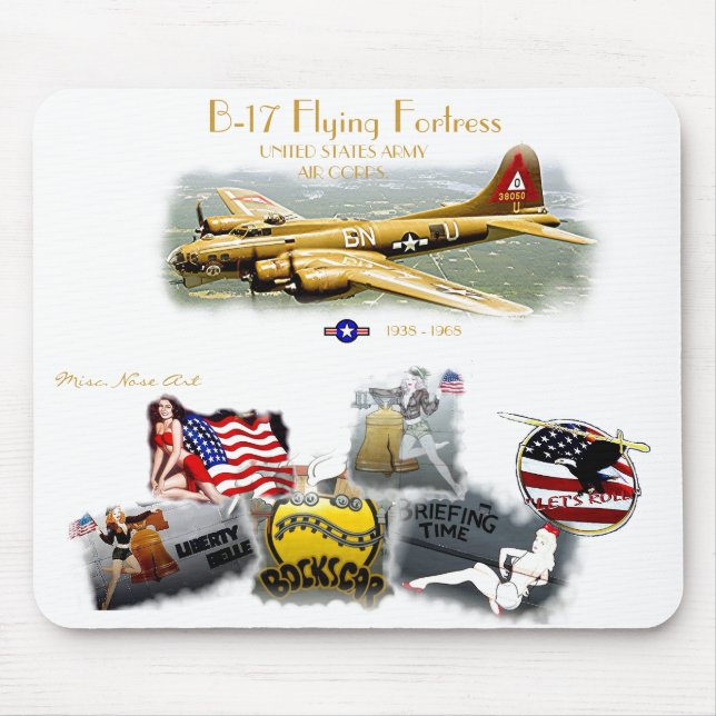 B-17 FLYING FORTRESS, Misc. Nose Art Mouse Pad (Front)
