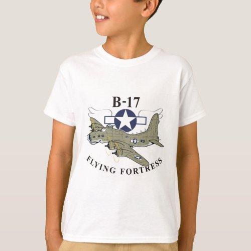 B_17 flying fortress T_Shirt