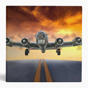 B-17 FLYING FORTRESS TAKEOFF 3 RING BINDER