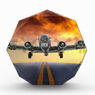 B-17 FLYING FORTRESS TAKEOFF ACRYLIC AWARD