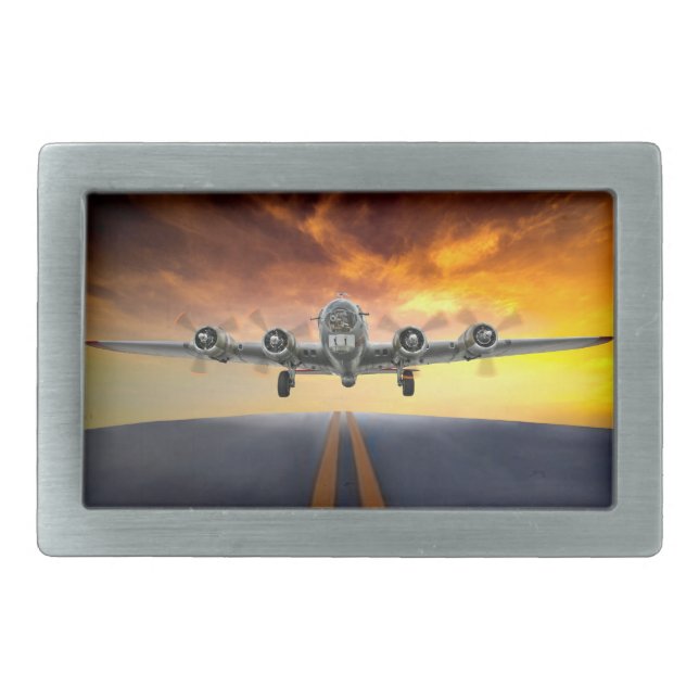 B-17 FLYING FORTRESS TAKEOFF BELT BUCKLE (Front)