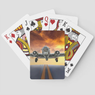 B-17 FLYING FORTRESS TAKEOFF POKER CARDS