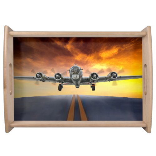 B_17 FLYING FORTRESS TAKEOFF SERVING TRAY