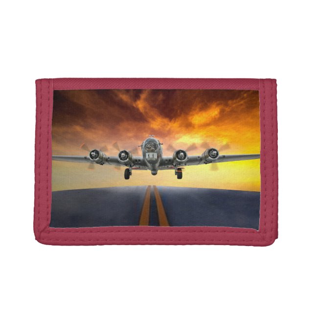 B-17 FLYING FORTRESS TAKEOFF TRI-FOLD WALLET (Front)