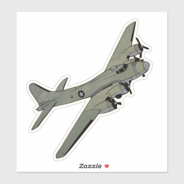 B-17, Flying Fortress, WW2 Bomber Sticker (Sheet)