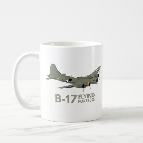 B_17 Flying Fortress WW2 Heavy Bomber Coffee Mug