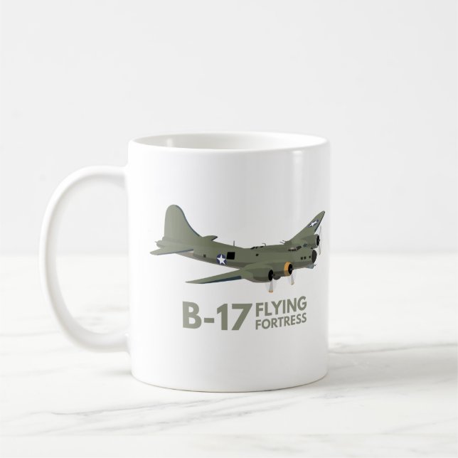 B-17 Flying Fortress WW2 Heavy Bomber Coffee Mug (Left)