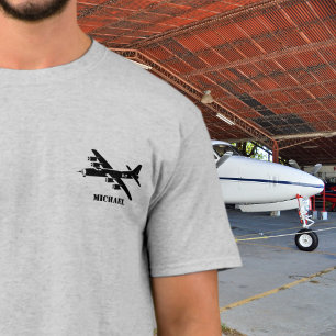 B-17 Vintage Airplane Airshow WWII Military Custom T-Shirt