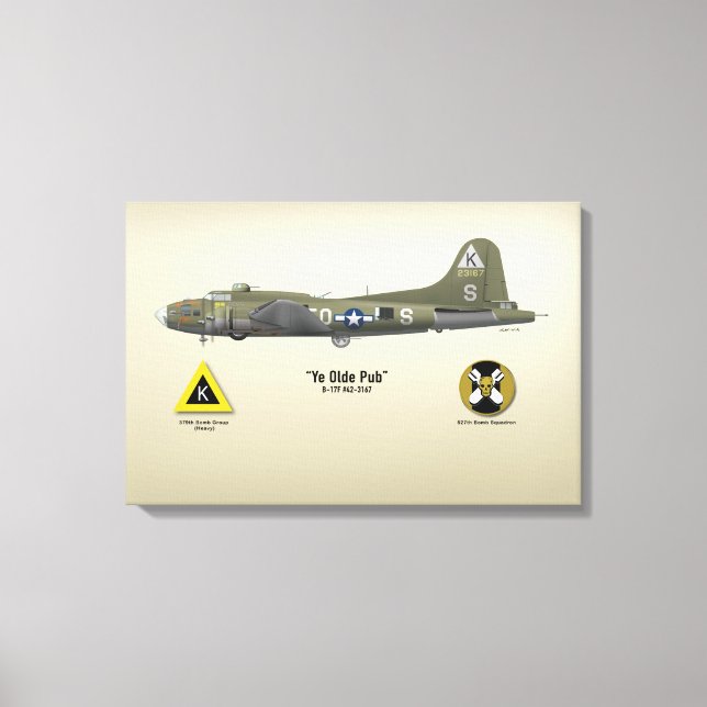 B-17 "Ye Olde Pub" Canvas Print (Front)