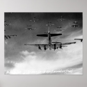 B-17s in Formation Over Germany Poster