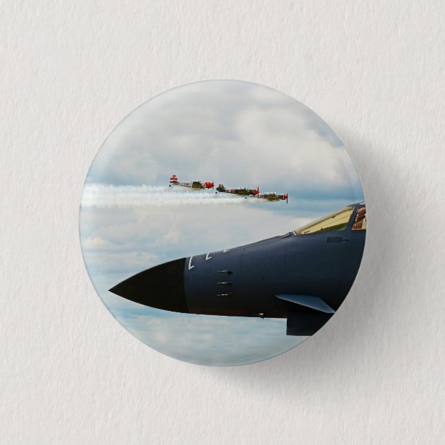 B-1 Bomber and WWII Fighters Button (Front)