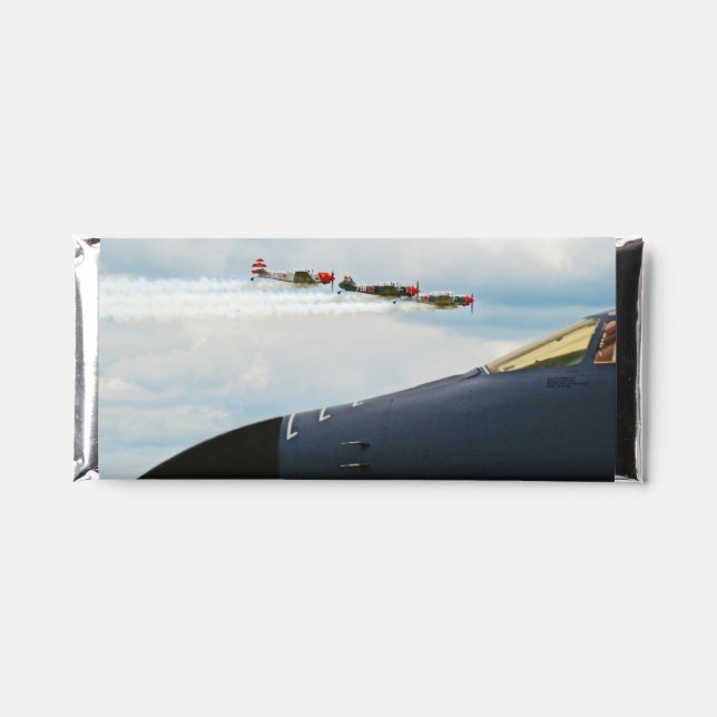 B-1 Bomber and WWII Fighters Hershey Bar Favors (Front)