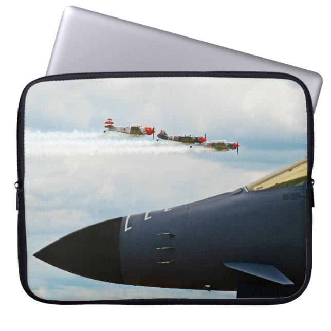B-1 Bomber and WWII Fighters Laptop Sleeve (Front)