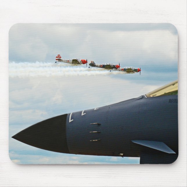B-1 Bomber and WWII Fighters Mouse Pad (Front)