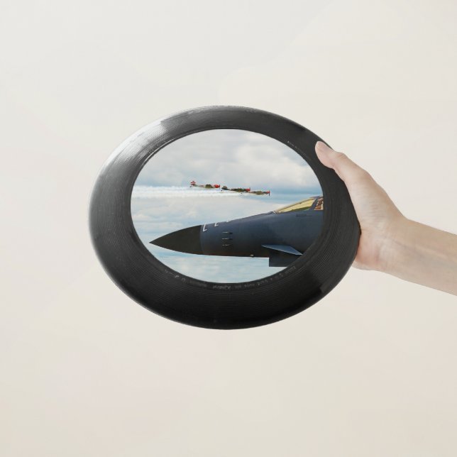 B-1 Bomber and WWII Fighters Wham-O Frisbee (In Hand)