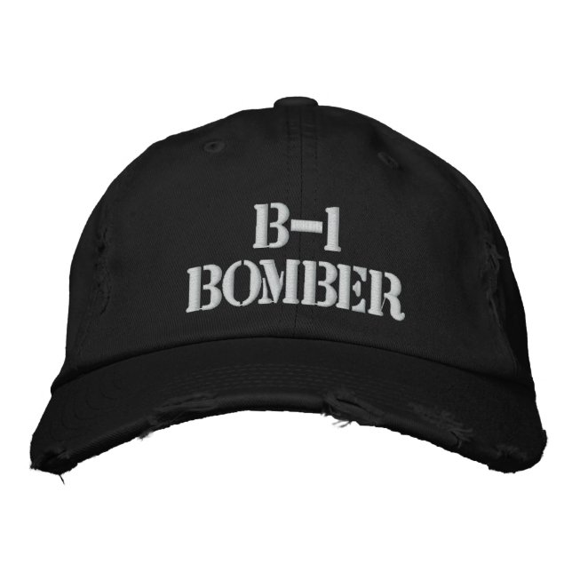 B-1 BOMBER EMBROIDERED BASEBALL CAP (Front)