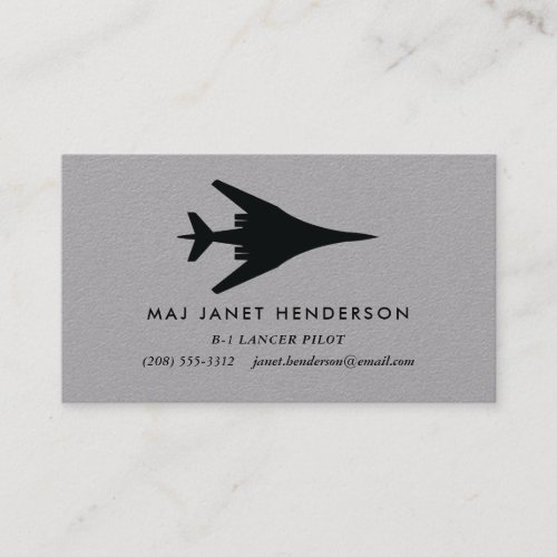 B_1 Lancer Bomber Pilot Professional Business Card