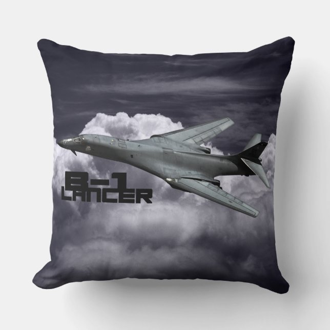 B-1 Lancer Grade A Cotton Throw Pillow 20x20 (Front)