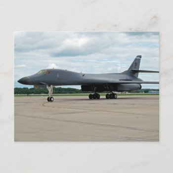 B-1b Lancer Bomber On Ground Postcard by GigaPacket at Zazzle