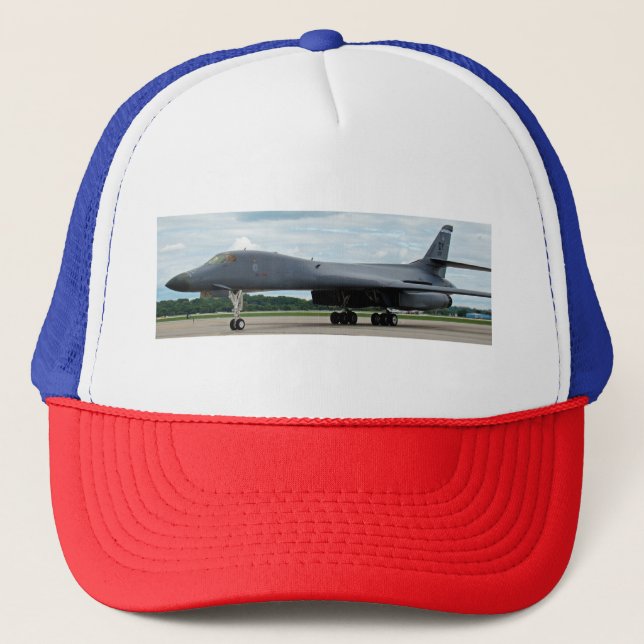 B-1B Lancer Bomber on Ground Trucker Hat (Front)