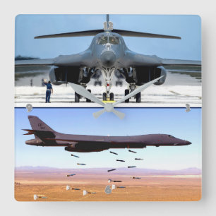 B-1B LANCER SQUARE WALL CLOCK