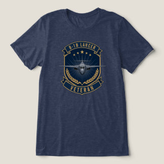 B-1B Lancer Veteran Military Bomber Aircraft Emble Tri-Blend Shirt