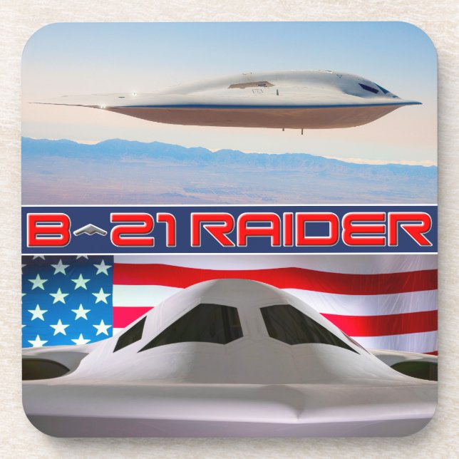 B-21 RAIDER BEVERAGE COASTER (Front)