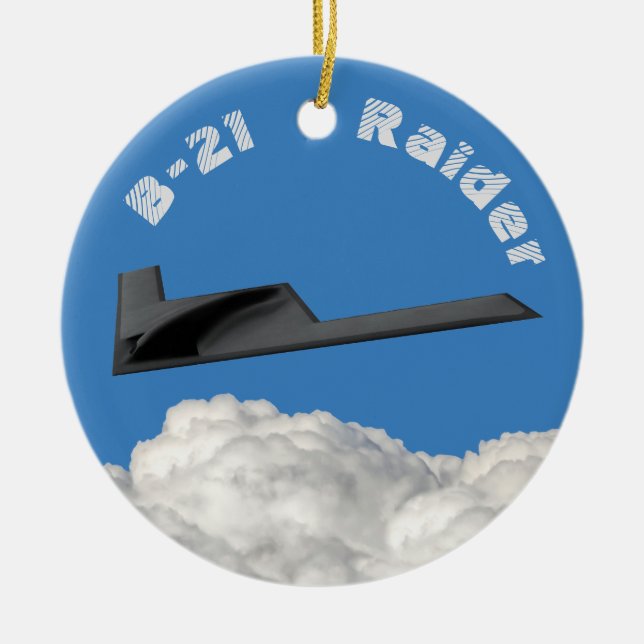 B-21 Raider Stealth Bomber Ceramic Ornament (Front)