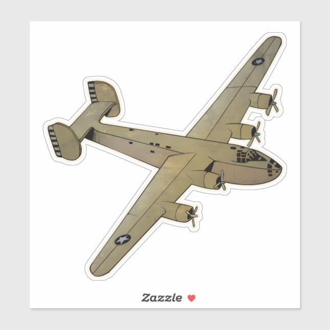 B-24 Liberator, Bomber Aircraft Sticker (Sheet)