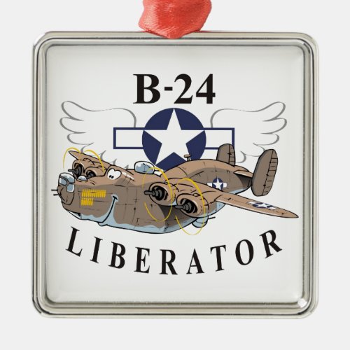 B_24 Liberator Metal Ornament