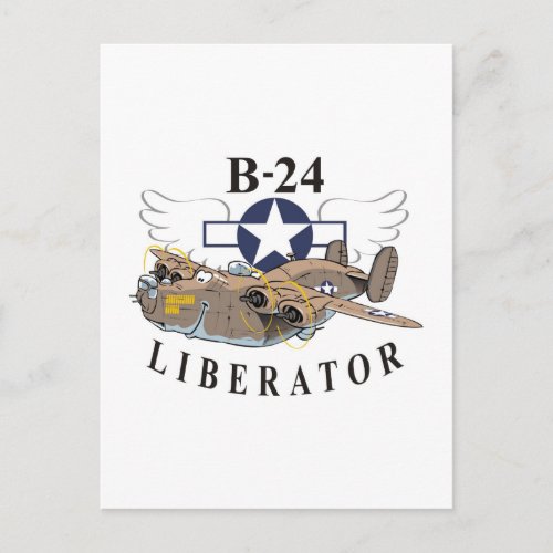 B_24 Liberator Postcard