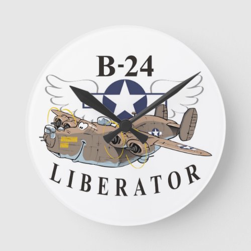 B_24 Liberator Round Clock